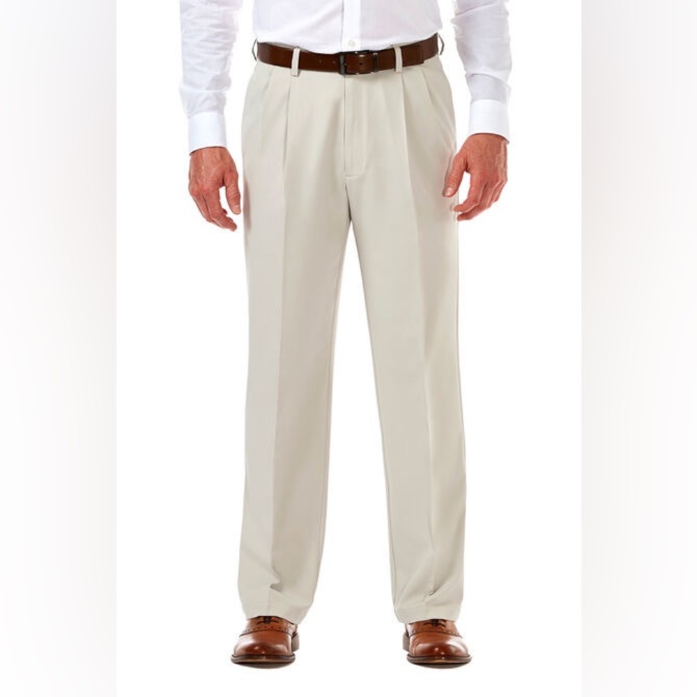 Tan Ballin Relax Pleated & cuffed Trousers